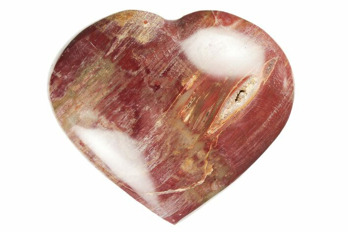 Polished Triassic Petrified Wood Heart - Madagascar #194910